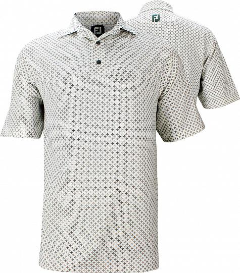 FootJoy Performance Lisle Tie Print Golf Shirts - Tucson Collection - FJ Tour Logo Available
