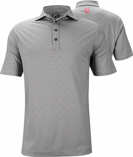 FootJoy End on End Lisle with Print Golf Shirts - Athletic Fit - Tucson Collection - FJ Tour Logo Available