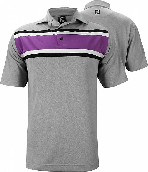 FootJoy Performance Pique Multi Color Chest Stripe Golf Shirts - Westchester Collection - FJ Tour Logo Available - ON SALE!