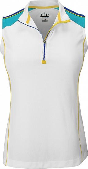 EP Pro Women's Tour-Tech Color Block Quarter-Zip Sleeveless Golf Shirts - ON SALE!