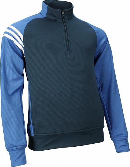 Adidas 3-Stripes Layering Half-Zip Junior Golf Pullovers - ON SALE