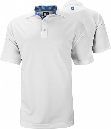 FootJoy Solid Pique with Print Accent Golf Shirts - Gulf Shores Collection - FJ Tour Logo Available - ON SALE!