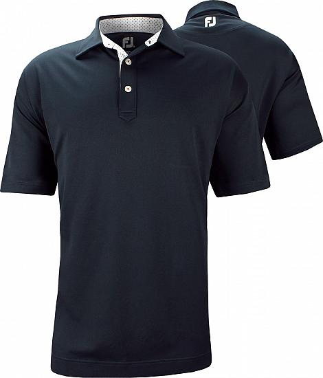 FootJoy Solid Pique with Print Accent Golf Shirts - Lexington Collection - FJ Tour Logo Available - ON SALE!