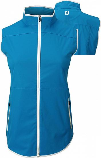 FootJoy Women's Lightweight Full-Zip Softshell Golf Vests - Electric Blue - ON SALE