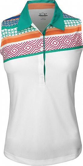 EP Pro Women's Tour-Tech Criss Cross Geo Print Sleeveless Golf Shirts - ON SALE - RACK