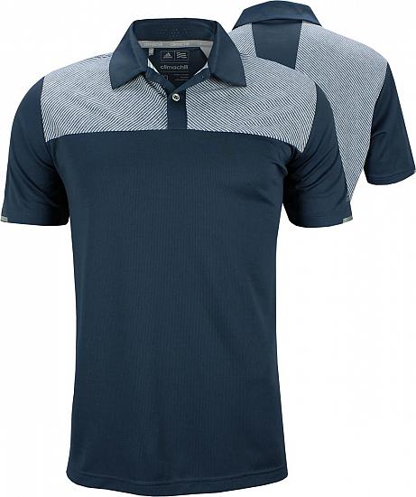 Adidas ClimaChill Heather Block Competition Golf Shirts - Dark Slate - ON SALE
