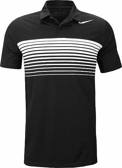 Nike Dri-Fit Mobility Speed Stripe Golf Shirts - Black