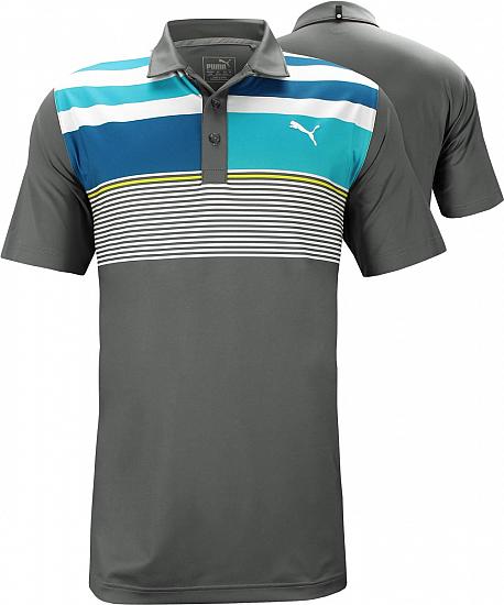 Puma Road Map Asymmetrical Golf Shirts - Rickie Fowler TPC Thursday