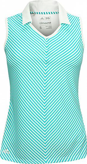Adidas Women's ClimaChill Fashion Sleeveless Golf Shirts - ON SALE