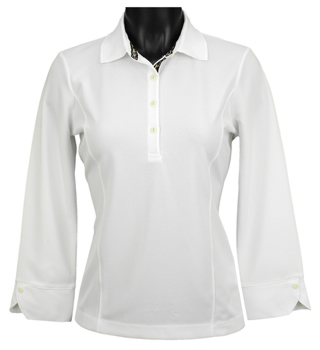EP Pro Women's Tour-Tech Micro-Waffle Three-Quarter Sleeve Golf Shirts - CLEARANCE