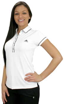 Adidas Women's ClimaCool Solid Piped Golf Shirts - CLEARANCE
