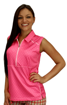 Adidas Women's ClimaLite Print Sleeveless Golf Shirts - CLEARANCE