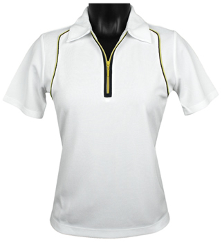 EP Pro Women's Tour-Tech Jacquard Golf Shirts with Zip Placket - CLEARANCE