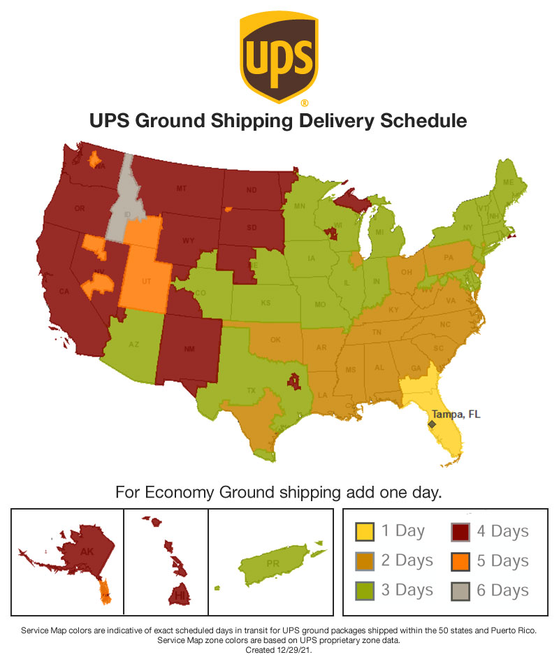 UPS Ground Shipping Timeframes