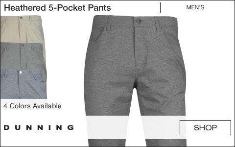 Dunning Heathered 5-Pocket Golf Pants