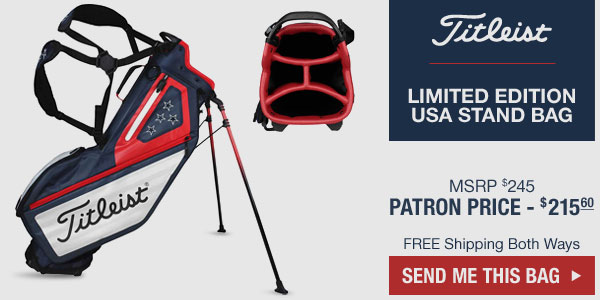 Click here and we'll ship you the new Titleist USA Players 4-Way Stand Golf Bag
