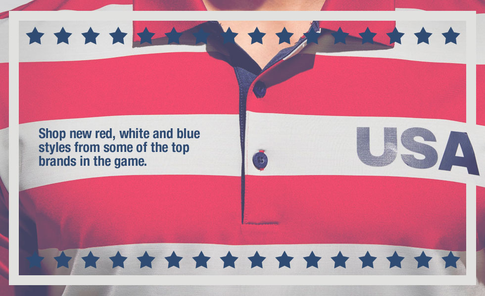 Shop Red, White and Blue Styles from the Top Brands in Golf
