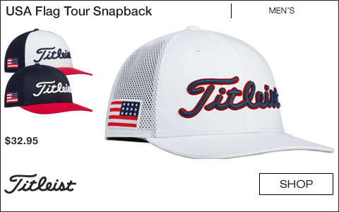 Titleist USA Flag Tour Snapback Mesh Adjustable Golf Hats