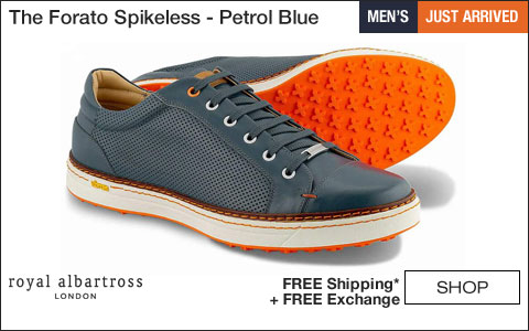 Royal Albartross - The Forato Spikeless Golf Shoes - Petrol Blue
