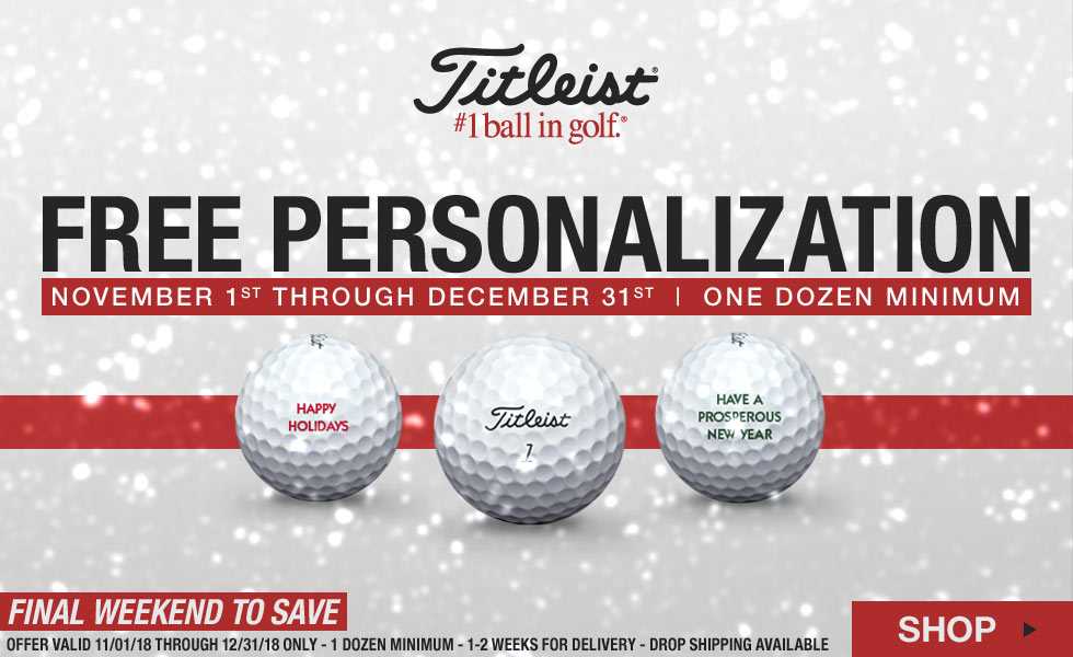 Free Personalizatino on Select Titleist Golf Balls
