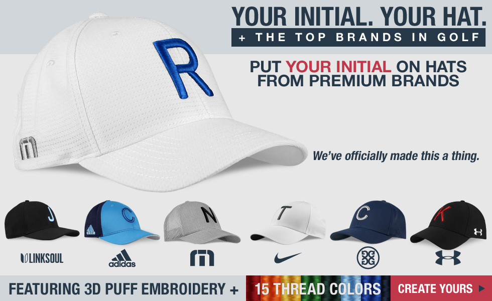'Your Initial' Personalized Golf Hats