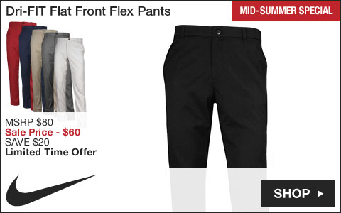 nike men's flat front flex golf pants