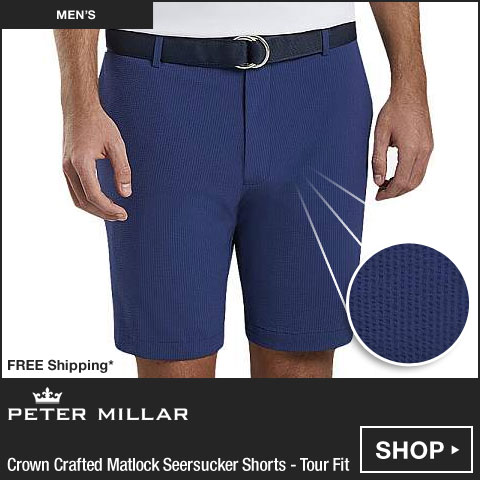 Peter Millar Crown Crafted Matlock Seersucker Performance Golf Shorts - Tour Fit