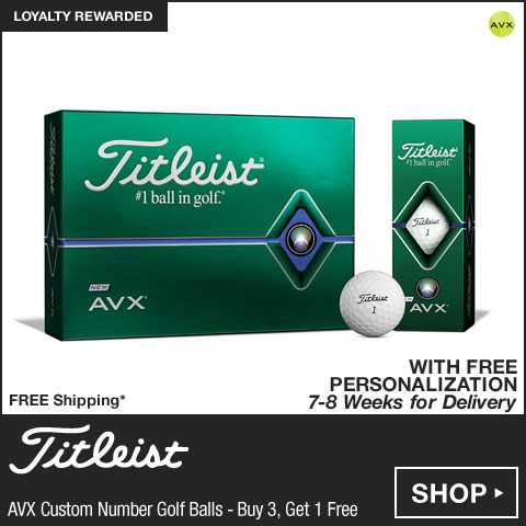 Titleist AVX Custom Number Golf Balls - Buy 3, Get 1 Free - FREE PERSONALIZATION
