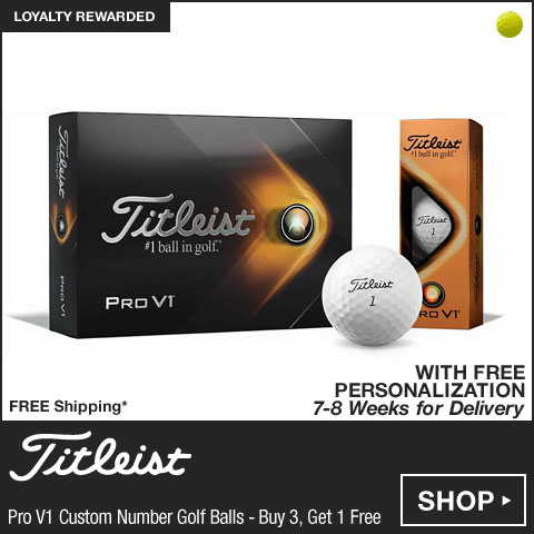 Titleist Pro V1 Custom Number Golf Balls - Buy 3, Get 1 Free - FREE PERSONALIZATION