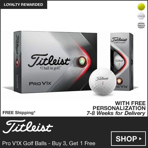 Titleist Pro V1X Golf Balls - Buy 3, Get 1 Free - FREE PERSONALIZATION