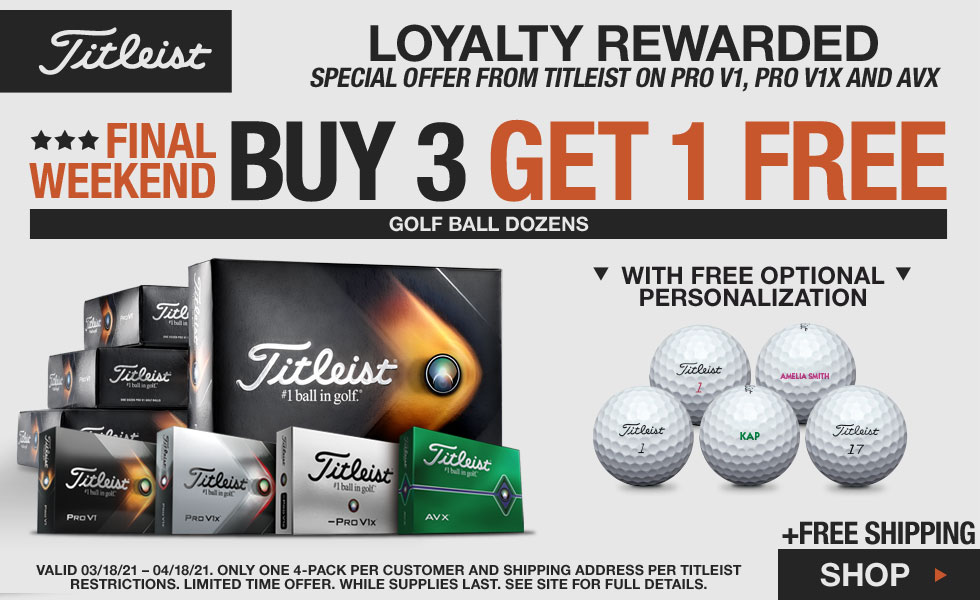 Final Weekend - Titleist Loyalty Rewarded Promo at Golf Locker - Buy 3 Dozen, Get 1 Free