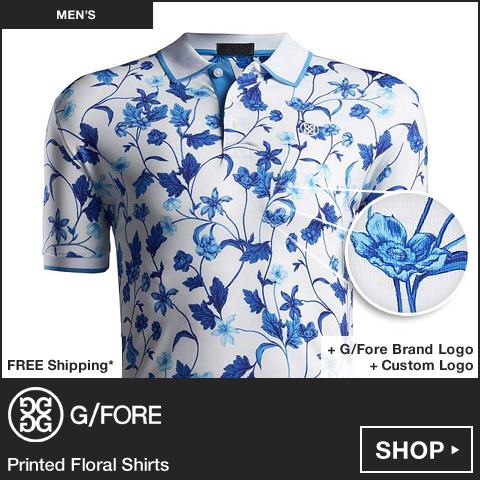 G/FORE Printed Floral Golf Shirts