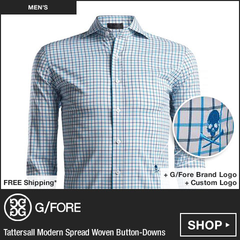 G/FORE 	Tattersall Modern Spread Woven Button-Downs