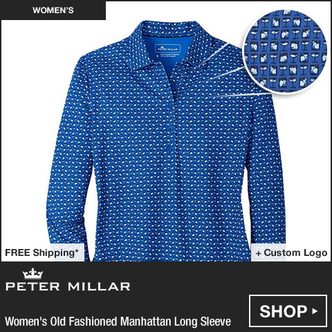 Peter Millar Women's Perfect Fit Old Fashioned Manhattan Long Sleeve Golf Shirts