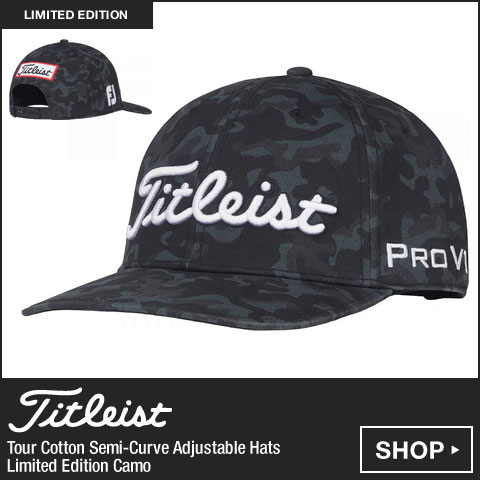 Titleist Tour Cotton Semi-Curve Adjustable Golf Hats - Limited Edition Camo