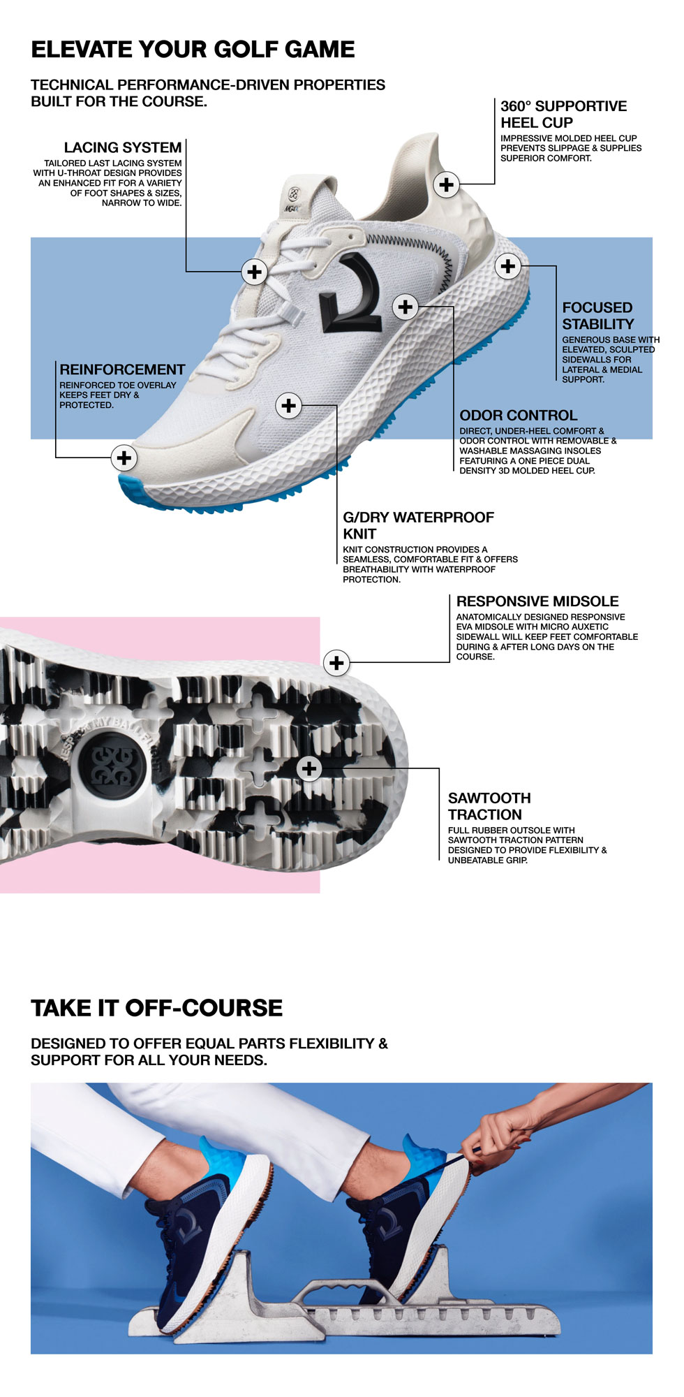 New G/FORE MG4X2 Cross Trainer Spikeless Golf Shoes at Golf Locker