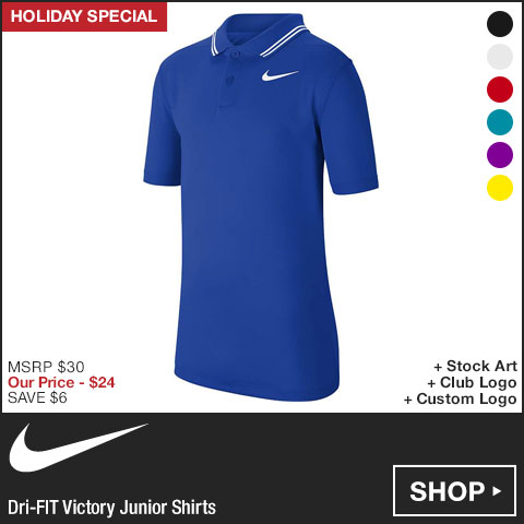 Nike Dri-FIT Victory Junior Golf Shirts - Holiday Special