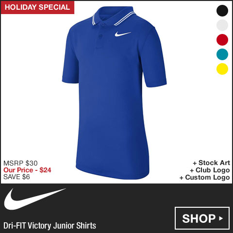 Nike Dri-FIT Victory Junior Golf Shirts - Holiday Special