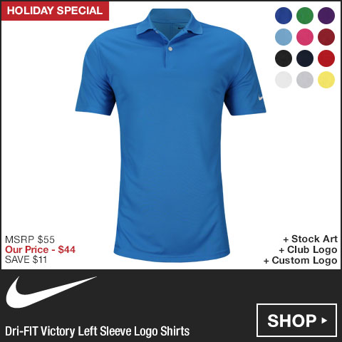 Nike Dri-FIT Victory Left Sleeve Logo Golf Shirts - Holiday Special