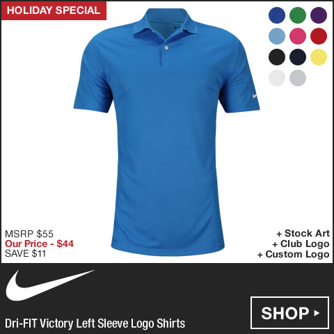Nike Dri-FIT Victory Left Sleeve Logo Golf Shirts - Holiday Special