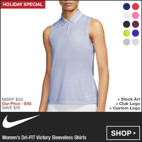 Nike Women's Dri-FIT Victory Sleeveless Golf Shirts - Holiday Special
