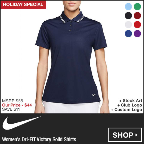 Nike Women's Dri-FIT Victory Solid Golf Shirts - Holiday Special