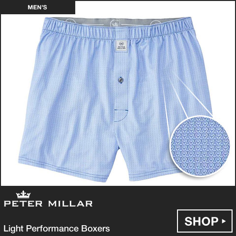 Peter Millar Light Performance Boxers at Golf Locker