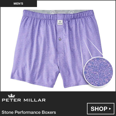 Peter Millar Stone Performance Boxers at Golf Locker