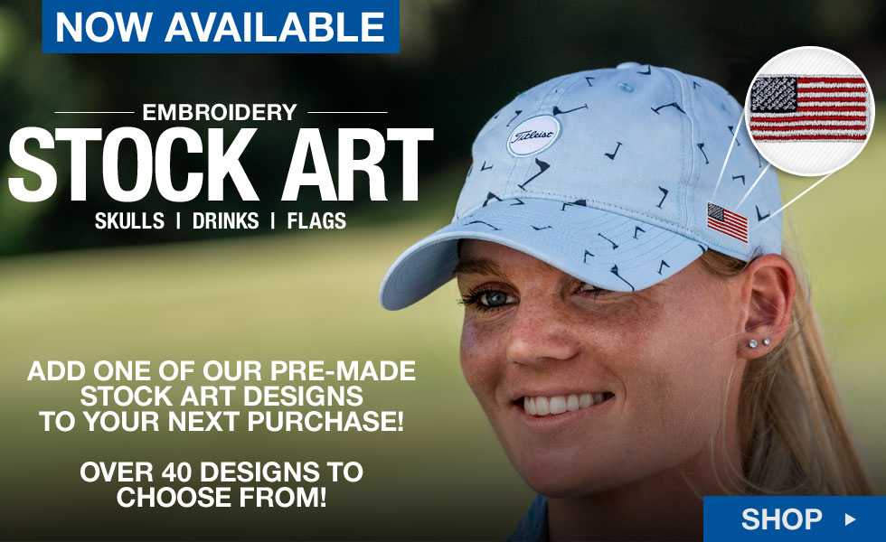 Golf Locker Custom Embroidery - New Stock Art Designs Now Available