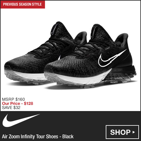 Nike Air Zoom Infinity Tour Golf Shoes - Black - Previous Season Style