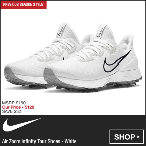 Nike Air Zoom Infinity Tour Golf Shoes - White - Previous Season Style