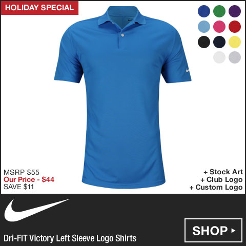 Nike Dri-FIT Victory Left Sleeve Logo Golf Shirts - HOLIDAY SPECIAL