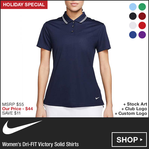Nike Women's Dri-FIT Victory Solid Golf Shirts - HOLIDAY SPECIAL