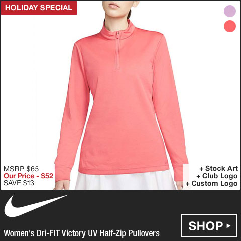 Nike Women's Dri-FIT Victory UV Lightweight Half-Zip Golf Pullovers - HOLIDAY SPECIAL